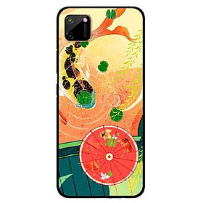 Ốp lưng dành cho Realme C11 mẫu Cá Chép Và Ô Đỏ