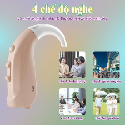 Máy trợ thính không dây mini Axon F-998 - có bộ lọc tiếng ồn hiện đại - Tặng kèm hộp đựng