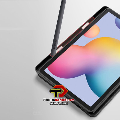 Bao da chống sốc cho Samsung Galaxy Tab S6 Lite 2024 chính hãng Dux Ducis Domo có ngăn đựng bút - Hàng chính hãng