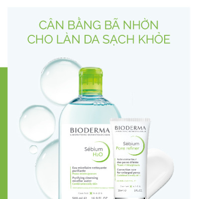 Nước Tẩy Trang Dành Cho Da Dầu Mụn BIODERMA Sébium H2O 500ml + Tặng 1 Móc Khóa Nhựa 2 Mặt