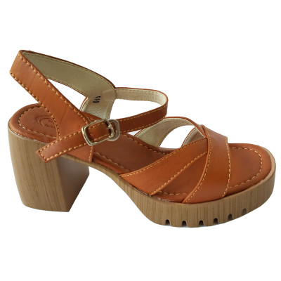 Giày Sandal BIGGBEN Da Bò Thật Cao 6 Phân SDCG117