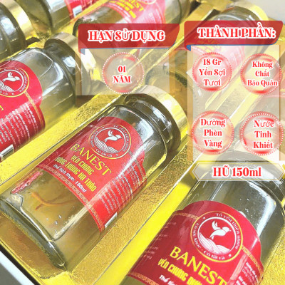 Yến Hũ 150ml chứa 18gr Yến Tiệt Trùng dành cho mọi lứa tuổi- Yến Sào Banest