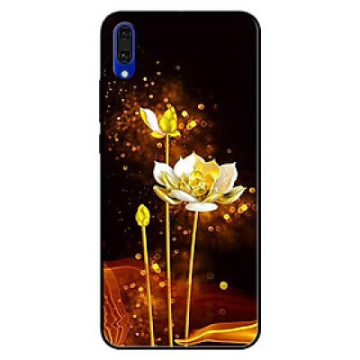 Ốp lưng dành cho Huawei Y7 Pro - mẫu Sen Trắng Vàng 2