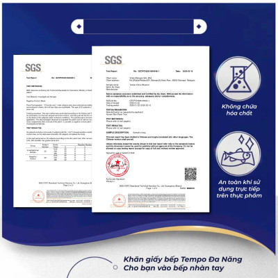 [MUA 2 LỐC TẶNG 2 GÓI KHĂN ƯỚT + 1 GIÁ ĐỠ] Khăn Giấy Lau Bếp Dạng Gói Rút Tempo Siêu Thấm Hút, Bền Dai, Thương Hiệu Đức