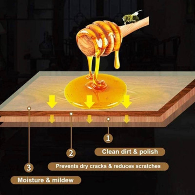 Sáp ong Beewax vệ sinh đánh bóng đồ gỗ nội thất chống thấm thành phần tự nhiên 103gr tặng kèm 2 khăn vải 