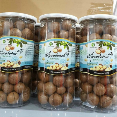 Hạt Macca Úc nứt vỏ (hũ 500gr)