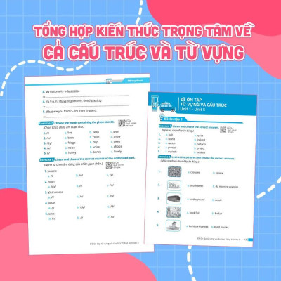 Sách - Đề Ôn Tập Từ Vựng Và Cấu Trúc Tiếng Anh Lớp 1 - Megabook