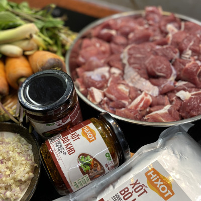 [VEGAN] XỐT BÒ KHO HiXOT hũ 220Gram, nấu bò kho, bò xốt vang, CHAY MẶN ĐỀU DÙNG ĐƯỢC