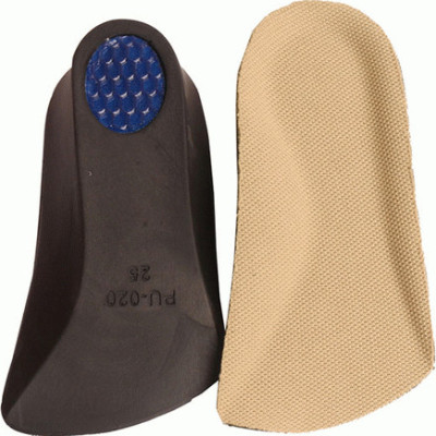 Lót giày tăng chiều cao thoáng khí PU nửa bàn - Màu da