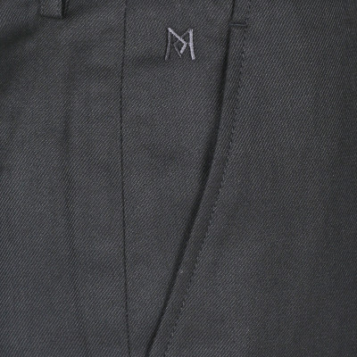 Quần tây nam không ly Khatoco Q1M428R0-INMA038-2306-0-ĐEN VẢI GÂN