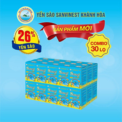 [Combo 30 lọ] Nước Yến sào Khánh Hòa Sanest Kids đóng lọ 62ml - S161
