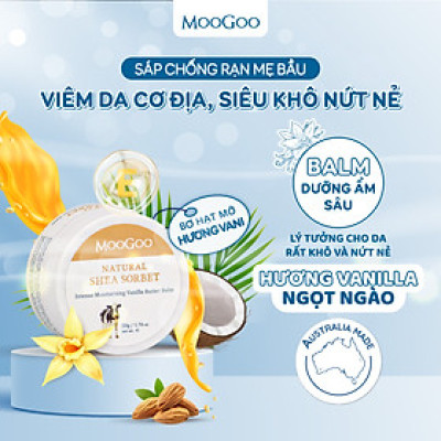 Sáp chống rạn cho mẹ bầu bơ hạt mỡ dưỡng da siêu khô, nứt nẻ gót chân, da vảy nến MooGoo