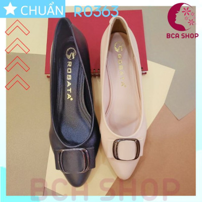 [CÔNG SỞ]  Giày cao gót nữ màu 4p RO363 ROSATA tại BCASHOP bít mũi, nhấn nơ kim loại vuông, kiểu dáng công sở thanh lịch