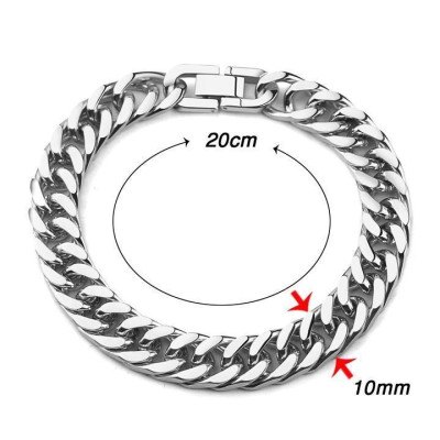 Lắc tay nam lặc đôi titan cao cấp khóa bộ inox thép không gỉ trangsucpt cỡ 10mm mạ vàng PTLTNA16