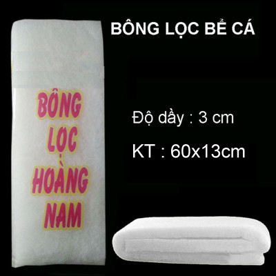 5 Bông Lọc Bể Cá Hoàng Nam Trắng 60x13cm - Vật Liệu Lọc Nước Hồ Cá Cao Cấp