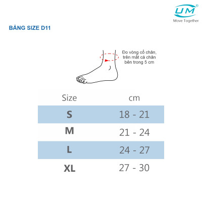 Bó cổ chân có đai dán chéo United Medicare (D11)
