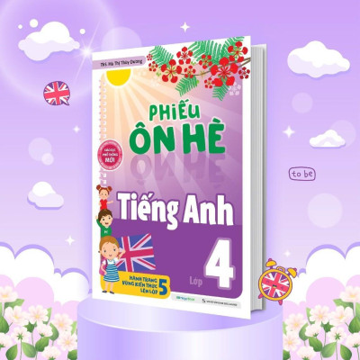 Sách - Phiếu Ôn Hè Toán - Tiếng Việt - Tiếng Anh Lớp 4 - Combo 3 Cuốn - Megabook