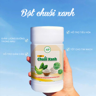 [combo 2 hủ] Bột Chuối Xanh FTAKY, Chuối Rừng 100%, Bột Chuối Nguyên Chất Sấy Lạnh ,Giàu Chất xơ, Vitamin, Hủ 500g,