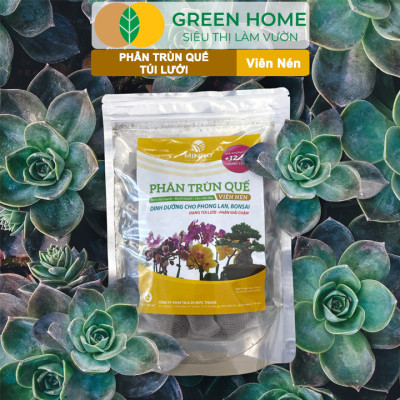 Phân Trùn Quế Viên Nén Greenhome, Lavamix, Túi lưới, Bao 36 Túi,  Dinh Dưỡng Hữu Cơ, Không Mùi, Tốt Cho Lan, Bonsai, Rau