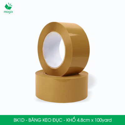 BK1D -  Băng Keo Đục - 4.8cm - Block 6 cuộn/kg - Bộ 6 cuộn băng dính đục đóng thùng hộp carton