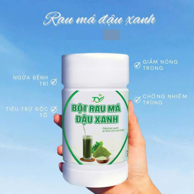 Combo 2 hộp Bột Rau Má Đậu Xanh - Tốt Sức Khoẻ - Hạn Chế Nóng Trong - Đẹp Da - Ngủ Ngon sản phẩm đã được kiểm định chất lượng