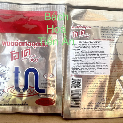 Bột thông cống Okay 100g Hiệu quả tức thì -  Nhập khẩu Thái Lan