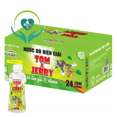 ￼Nước điện giải vị chanh Tom & Jerry ( thùng 24 chai * 250ml) - Date 08.24