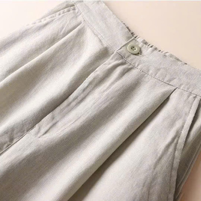 Quần ống rộng nữ, chất liệu Đũi Xước, mềm mịn, dày dặn, mặc mát, quần kiểu nữ form rộng rãi, thoải mái Nesa Shop QT10