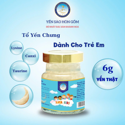 [Hộp 1 Hũ] Tổ Yến Chưng Cao Cấp Dành Cho Trẻ Em Super KIDS - Yến Sào Hòn Gốm Chính Hiệu Khánh Hòa - HGK NEST