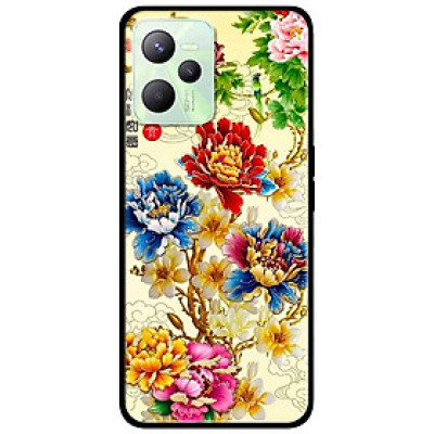 Ốp lưng dành cho Realme C35 mẫu Mẫu Đơn Vàng Xanh