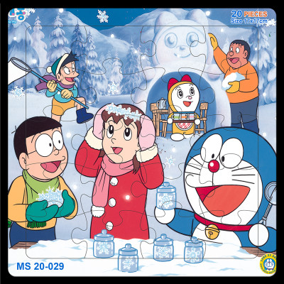 05 bộ tranh xếp hình 20 mảnh size 17x17cm – đồ chơi trí tuệ cho bé từ 2 tuổi – Combo Hoạt hình 3