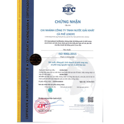 Cà phê rang xay Đặc Biệt Lekofe 80% Robusta 20% Arabica Đắng đậm chua nhẹ Túi 1000g