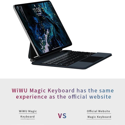 Bao bàn phím Wiwu Magic Keyboard MK002 cho iPad Pro 11 / 13 inch M4 2024 có cảm ứng nguồn hiển thị pin thời gian thực, tích hợp nam châm - Hàng chính hãng