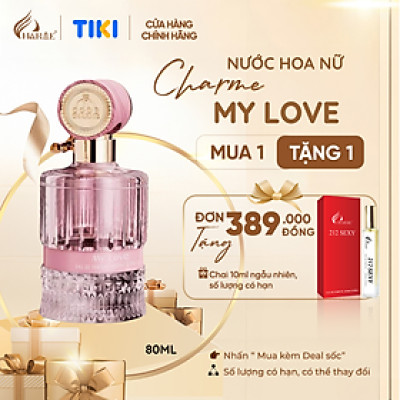 [LIMITED DATE 10/2025 GIẢM 45%] Nước Hoa Nữ Cao Cấp GOOD CHARME MY LOVE 80ml Lưu Hương Lâu Ngọt Ngào, Nữ Tính_Nước Hoa Chính Hãng