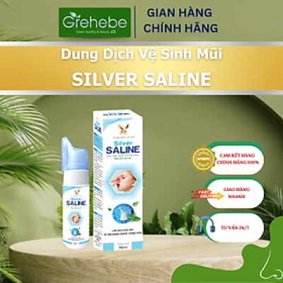 SILVER SALINE – Dung dịch xịt mũi nano bạc hỗ trợ sát khuẩn (Chai 70ml)