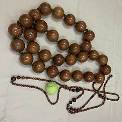 Vòng Lắc Eo Giảm Mỡ Bụng Gỗ Hương Cao Cấp - Vòng 40 hạt 6cm ( video , hình thật ) 