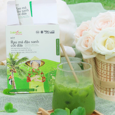 Bột Rau Má Đậu Xanh Cốt Dừa Dalahouse 200g, Thức Uống Mát Lành, Thanh Nhiệt Cơ Thể, Tốt Cho Người Tiểu Đường 