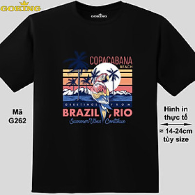 BRAZIL, mã G262. Áo thun in đẹp cho nam nữ, trẻ em, cặp đôi, gia đình. Áo phông Goking hàng hiệu cao cấp