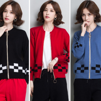 Áo Len Cardigan Nữ Khóa Kéo Tay Bồng Họa Tiết Xinh Thời Trang Korea ALN036 MayHomes Mẫu Mới Đông Xuân