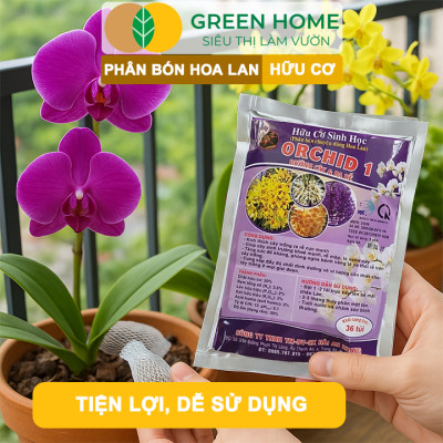 Phân Bón Lan Greenhome, Bao 36 Túi Lưới, Tan Chậm, Không Mùi Hôi, Dưỡng Lan Ra Rễ, Xanh Tốt, Dùng Tốt Cho Sen Đá, Kiểng
