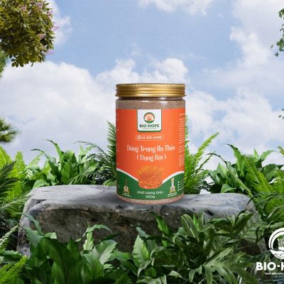 Bột Đông Trùng Hạ Thảo BIO HOPE Nguyên Chất 100% Giúp Bồi Bổ Cơ Thể, Tăng Sức Đề Kháng, Bảo Vệ Tim Mạch (500gr)