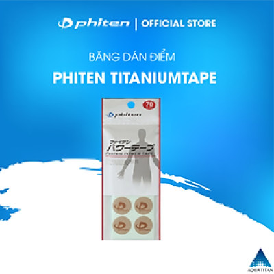 Miếng dán giảm đau Phiten titanium power tape (70 miếng) PT610000 hỗ trợ vận động, giảm đau vai gáy, đau khớp