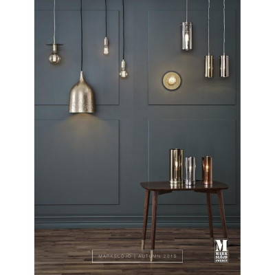 Đèn thả trang trí phòng, bàn ăn BONGO, thương hiệu Markslojd, Thụy Điển, chóa kim loại màu vàng