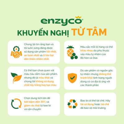 Nước Tẩy Nhà Vệ Sinh Sinh Học ENZYCO 860ml - Chiết Xuất Bồ Hòn Và Enzyme Dứa, Hương Thơm Từ Khuynh Diệp