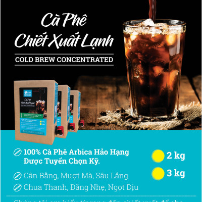 Cà phê chiết xuất lạnh New Brew, Cold Brew, pha sẵn NewBrew SWEET, hộp 3 Kg