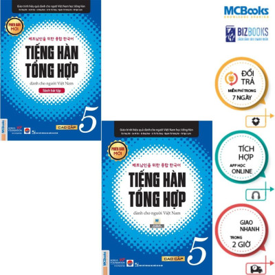 Sách - Tiếng Hàn Tổng Hợp Dành Cho Người Việt Nam - Cao Cấp 5 - Sách Bài Học + Bài Tập - Bản Đen Trắng - MCBooks