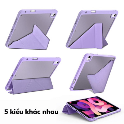 Bao Da Cho ipad Pro 11 inch M4 2024 hiệu WIWU Defender Protective Case 5 Kiểu Gấp Chân Đế, có khay bút sạc trực tiếp bút trên khay, chống sốc chống bẩn - Hàng chính hãng