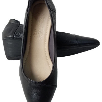 Giày Búp Bê Nữ Da Bò Thật BIGGBEN Cao 5 Phân BB123