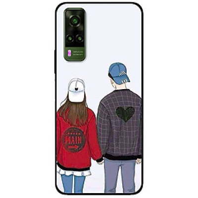 Ốp lưng dành cho Vivo Y51 (2020) - Y31 (2020) mẫu Cặp Đôi Mũ Trắng Xanh