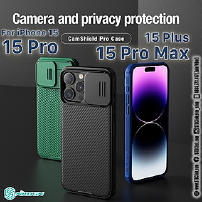 ỐP LƯNG DÀNH CHO ĐIỆN THOẠI IPHONE 15 PRO MAX - 15 PRO NILLKIN CAMSHIELD PRO NILLKIN